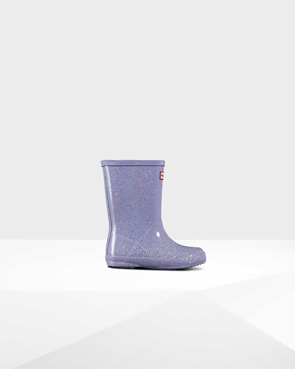 Kids Hunter Original First Giant Glitter Rain Boots Purple | PGTYNU-539